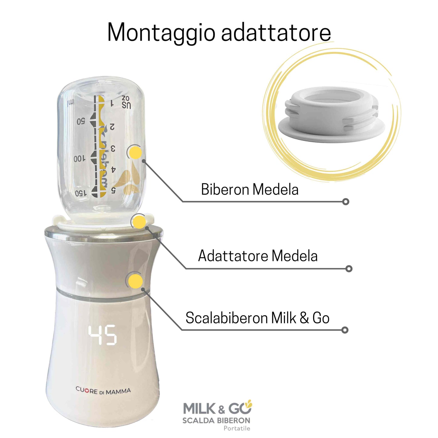 Adattatore Biberon Medela