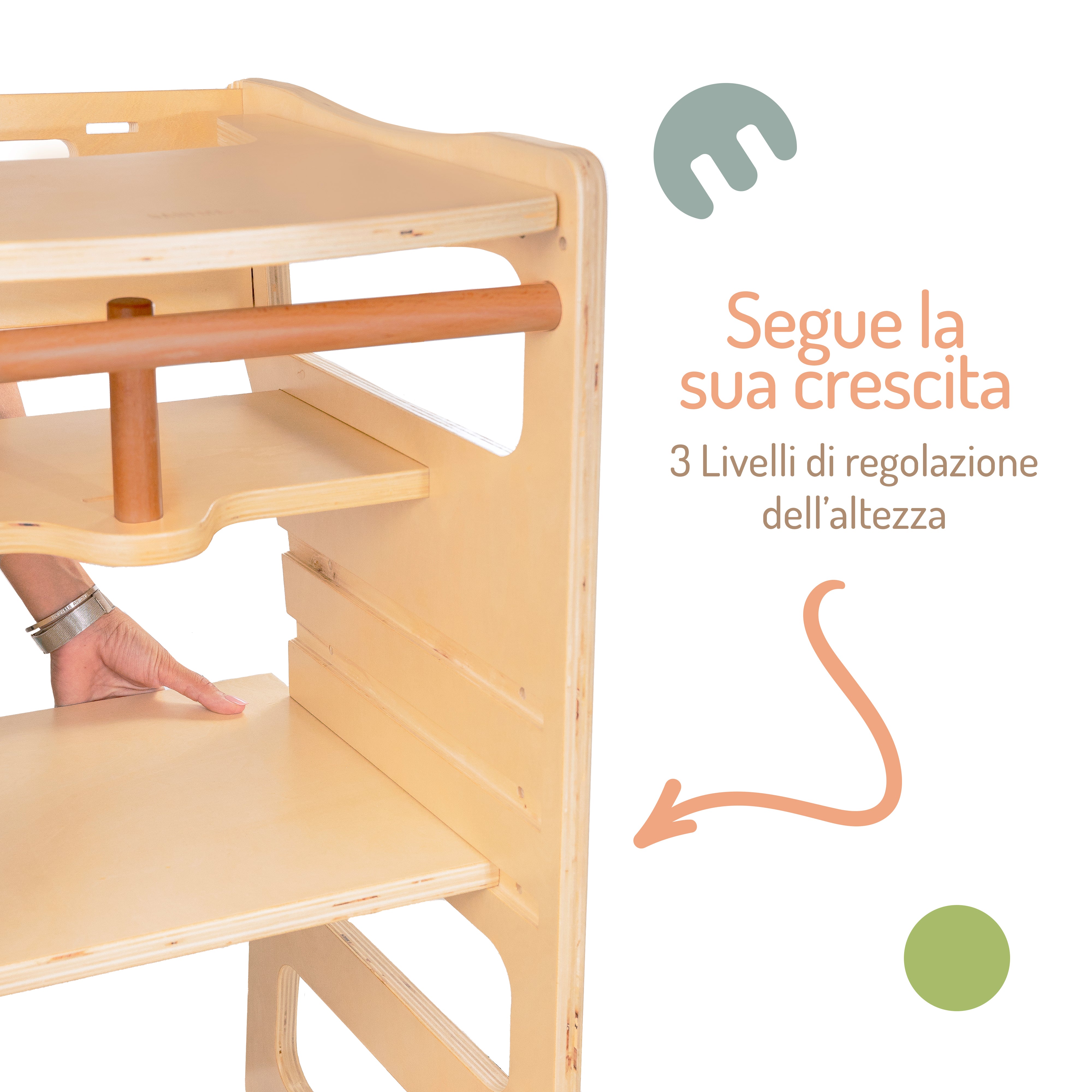 FLIP FLAP - Torre Montessoriana e Seggiolone Pappa 2 in 1