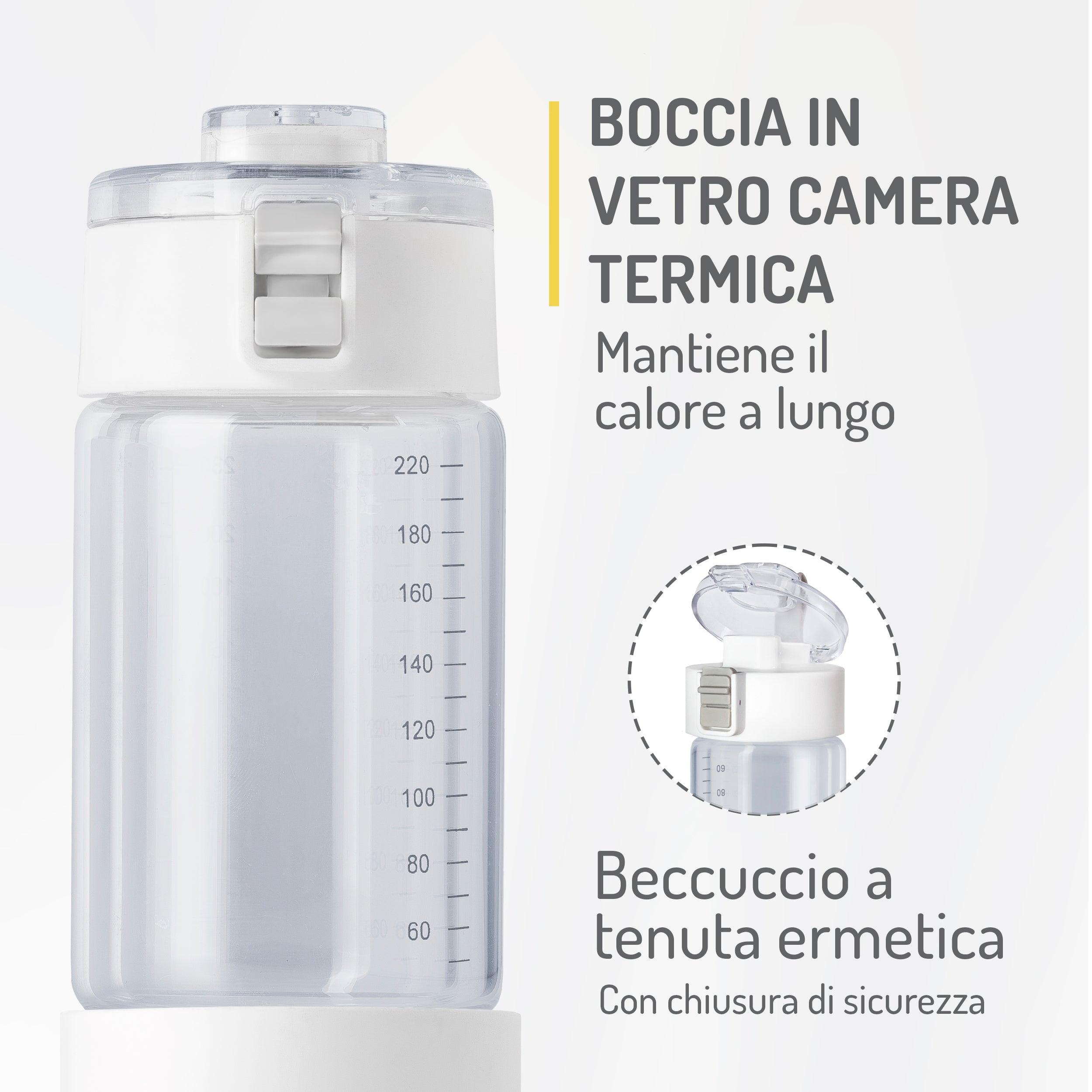 DAHEMA - Milk & Go ULTRA - Scaldabiberon Portatile da Viaggio con Boccia Termos Integrata - Auto-Sterilizzante. Ricaricabile a Casa, in Auto e con Power Bank.